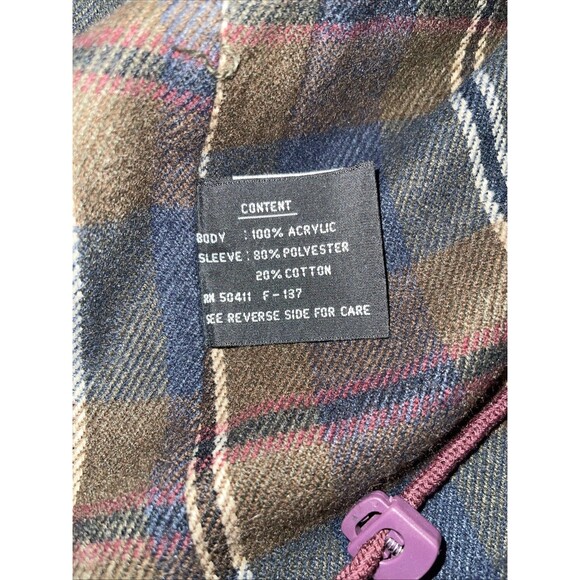 Trench Coat Womens Fleet Street Removable Plaid Flannel Liner 8P Red Burgundy - Picture 13 of 14